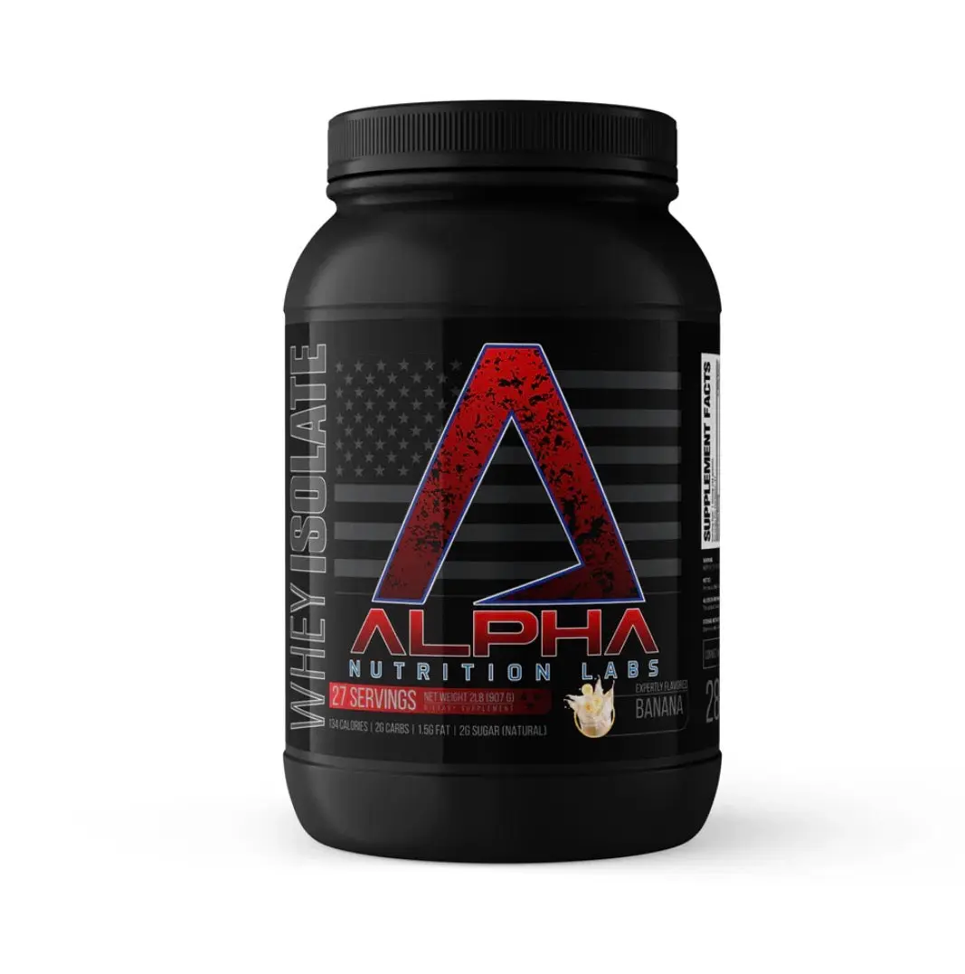 Alpha Nutrition Labs Whey Isolate Protein Powder - Natural Fiber-Infused Fitness Supplement for Diet, with Digestive Enzymes (Isolate Protein Supplements)