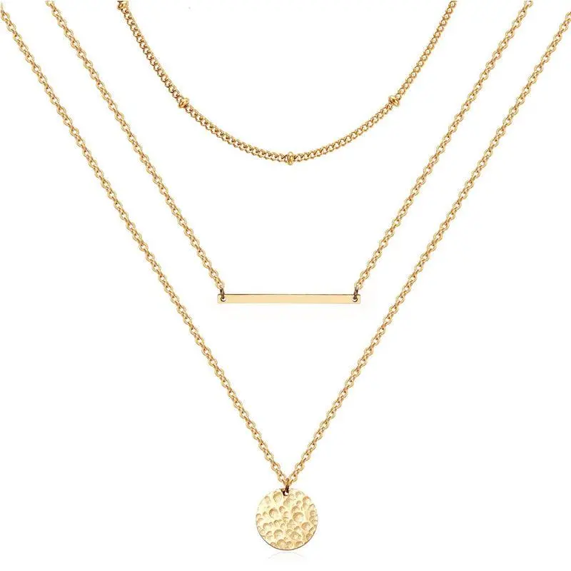 14K Gold Layered Choker Necklace