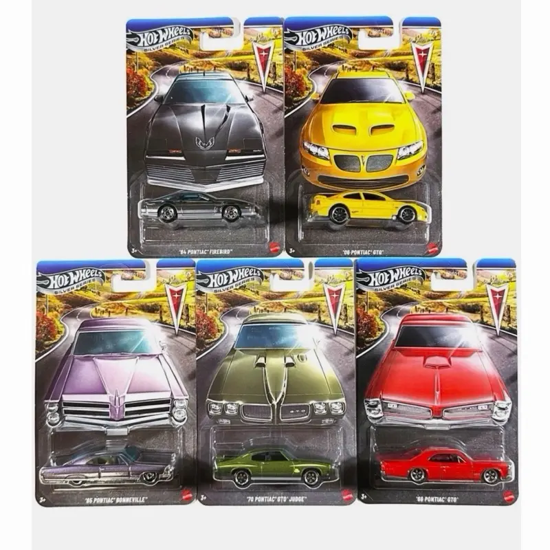 Hot Wheels Whole Set of 5 Cars Pontiac Collection Classic Models for Collectors