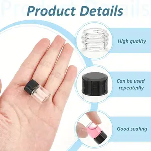 100pcs glass refilling bottle with plastic lid Small Bottle 100pcs glass refilling bottle with plastic lid Small Bottle