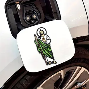1PC Religious Jesus Sticker Amulet Bible Car Sticker Waterproof Sunscreen Cover Scratch for Car Fuel Cap Windshield Triangle Window Bumper Truck car decal Best Gift for Religious Believers