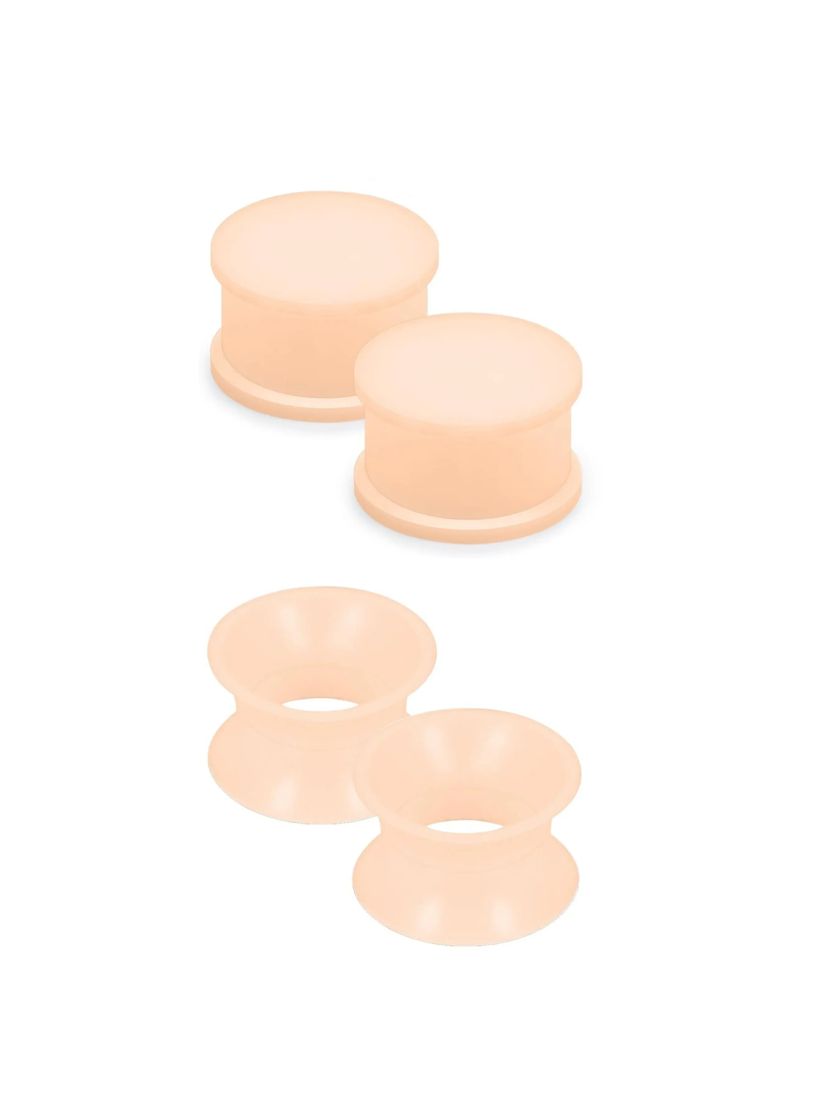 3-25mm Flesh Skin Tone Silicone Gauges Tunnels Plugs, Double Flare Gauge Stretching Kit Set, Ear Expander Piercing Jewelry for Women Men
