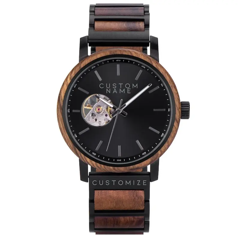 Wood Watches For Men, Groomsmen Watches, Custom Mens Watches, Engraved Wood Watch, Personalized Resin Watch, Wooden Watch, Gift for Dad