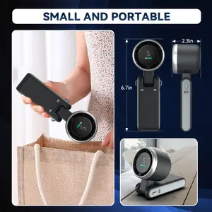 Portable Handheld Turbo Fan by PLAYHOT | 3-in-1 Rechargeable Fan with 5 Speeds & 4000mAh Battery – Up to 10H Runtime | Powerful Air Turbo Tech Fan for Travel, Work & Outdoor Use