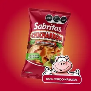 5 pack Sabritas Chicharrón 100% Cerdo Natural Snack Crispy Natural Pork