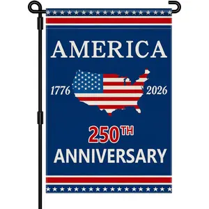 250 Anniversary USA Garden Flag, 250th Anniversary America Flag 250 Year Patriotic Banner American 4th of July Freedom Yard Sign Double-Sided Waterproof 1776-2026 Commemorative Flag 12x18 Inch