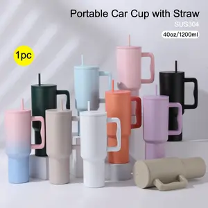 1pc 40oz Portable Stainless Steel Insulated Cup Tumbler, Reusable Water Bottle, Durable Leak-Proof Design, Ideal for Outdoor Activities, Insulated Travel Tumbler
