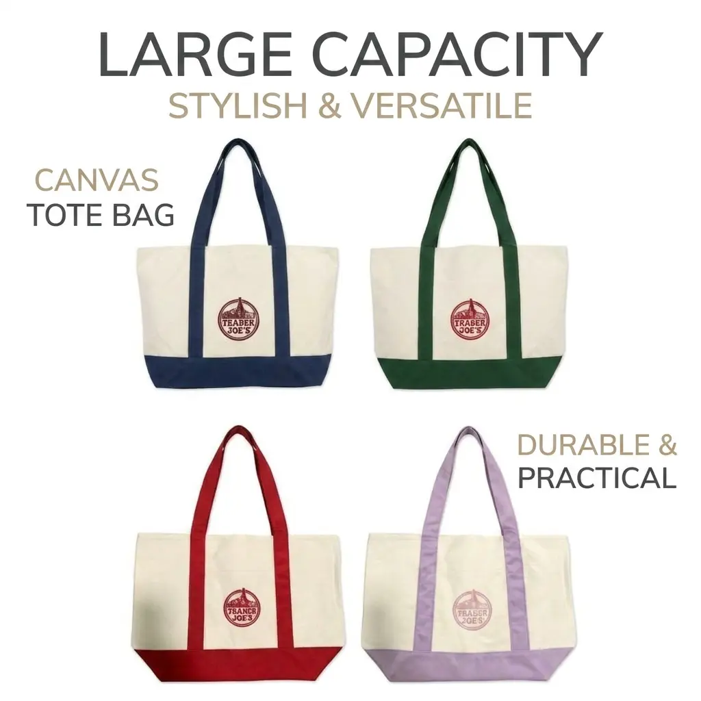 （Large）Trader Joe’s Women’s Floral Tote Bag - Stylish & Spacious BeachBag, Perfect for Summer Vacations, Shopping & Casual Outings,Lightweight & Chic Beach Purse for Women, Ideal for Travel, Market Runs & Sunny Day Adventures  for women Canvas Tote Bags
