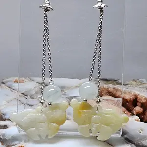 Jade Butterfly Dangle Earrings