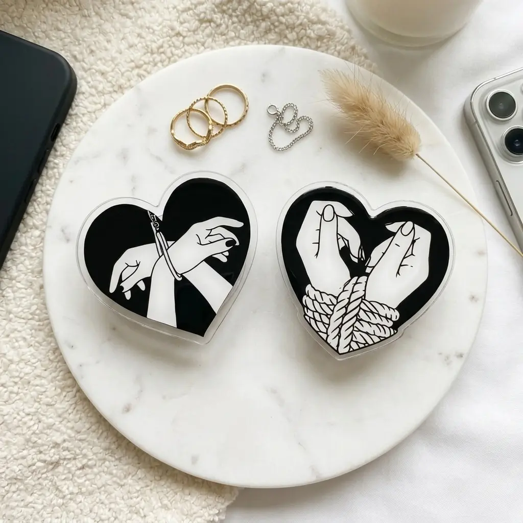 Dark Romance Magsafe Phone Grip, Horror Aesthetic Magnet Holder Stand, Kawaii Scary Fan Gift, Reader Sticky Baby Mount Universal Support Accessory