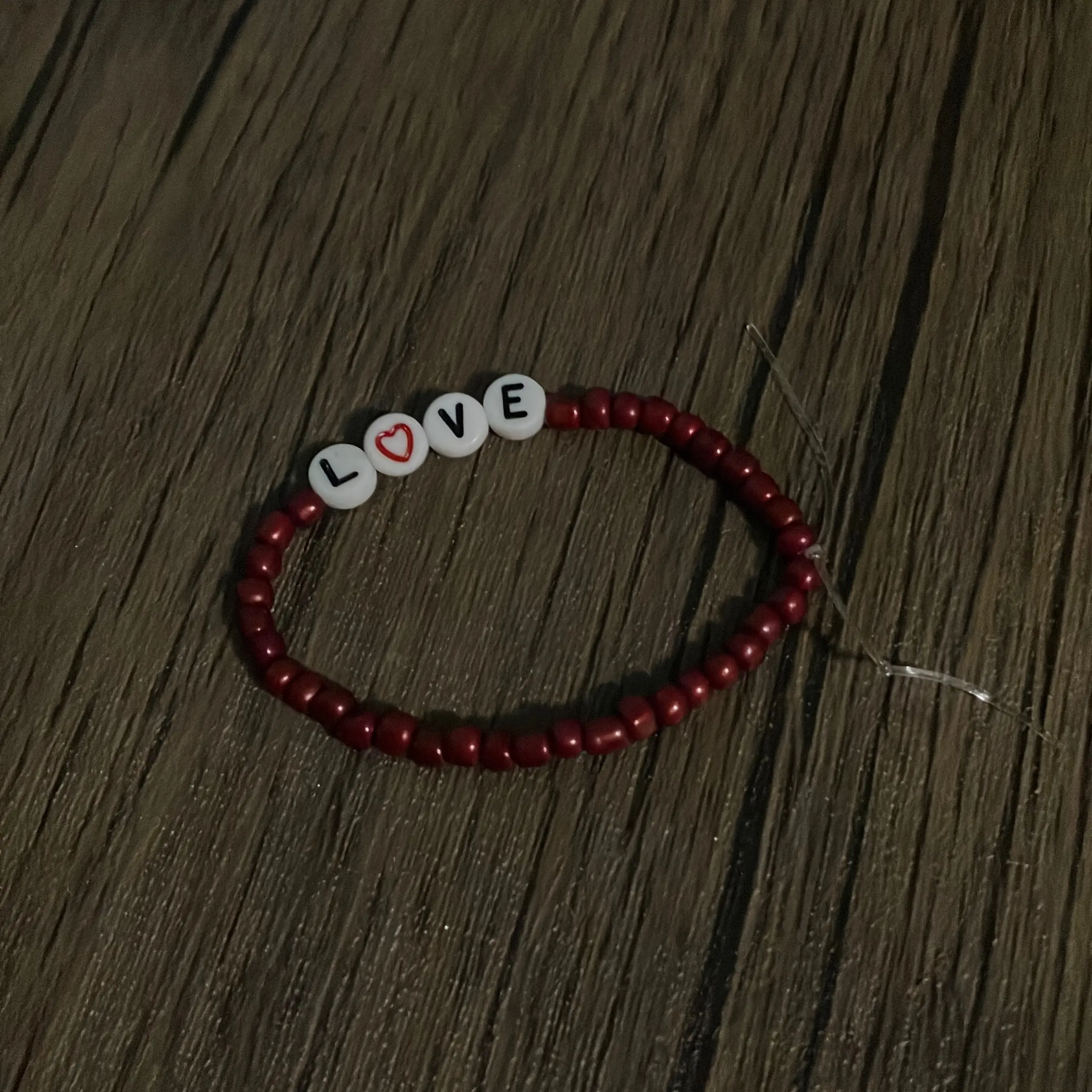 Maroon love you bracelet