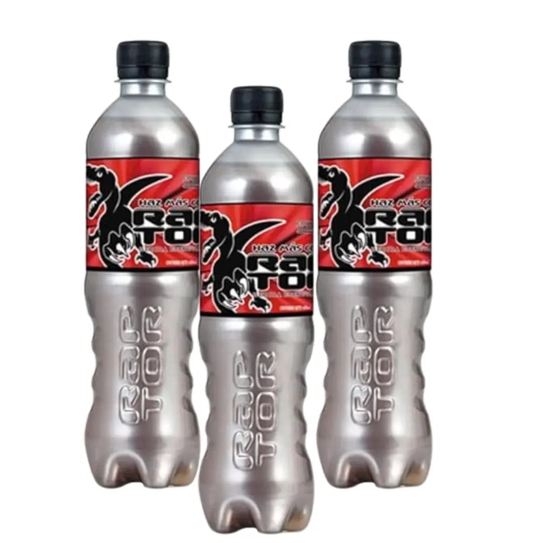 Raptor (3 pack) Energy Drink with Sparkling Fruit Punch Flavor Beverage 600ml