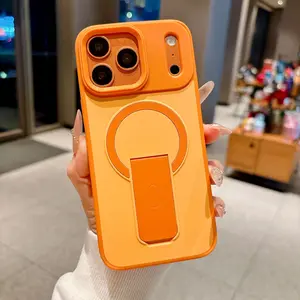 HISTORYOO Kickstand Magnetic Case for iPhone 17 Pro Max 16 15 14 13 12 11 Pro Max / Pro, for Magsafe Adjustable Stand Holder Ultra Thin Matte PC Protection Translucent Anti-Yellowing Millitary Heavy Duty Shockproof Magnetic Cover for Women Men Cases