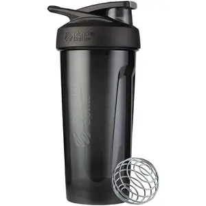 BlenderBottle 28oz Strada Tritan Shaker Bottle - Push-Button Lid, Secure Lock, Insulated Sports Bottle, Portable Fitness Cup for Protein Shakes (Assorted Colors)