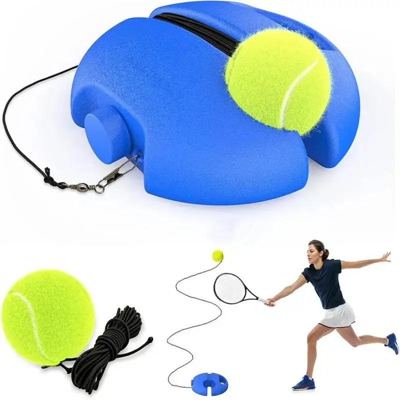 Portable Tennis Trainer Rebound Ball Kit for Solo Practice, Single Player Training Equipment with String Ball, Ideal for Beginners & Daily Exercise, Sport Accessories
