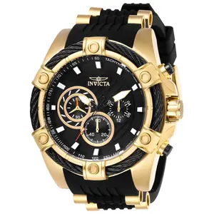 Invicta  52 in. Mens Bolt Quartz Chronograph Black Dial Watch
