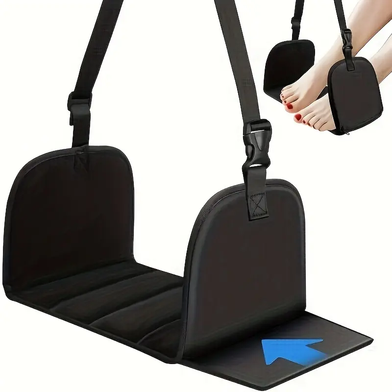 1pc Plane Footrest Memory Foam Wide Travel Foot Hammock Foot Pain Relief Relieve Foot Pain Long Journey Essential Travel Accessory Hammock