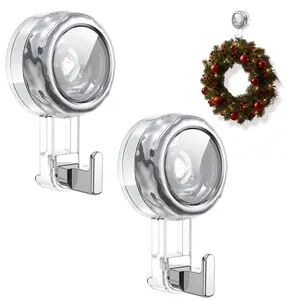 Suction cup hooks for shower, no-drill suction cup hooks, detachable towel hooks, suitable for glass doors, Halloween/Christmas decorations, mirrors, windows, tiles, bathrobes, bathrooms, adhesive suction cup hooks, storage racks