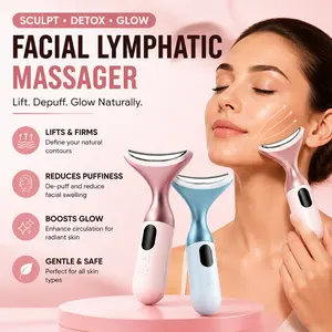 Light Wave Vibration Massage Beauty Device, Neck Beauty Device, Facial Lifting and Tightening Microcurrent Thermal Neck Beauty Instrument