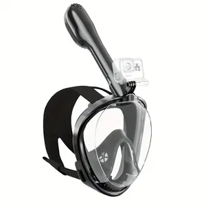 Complete Face Snorkeling Mask with Removable Camera Mount 180 °   Panoramic Diving Mask Safe Breathing System Dry Top for Adults Anti Fog Leak Proof
