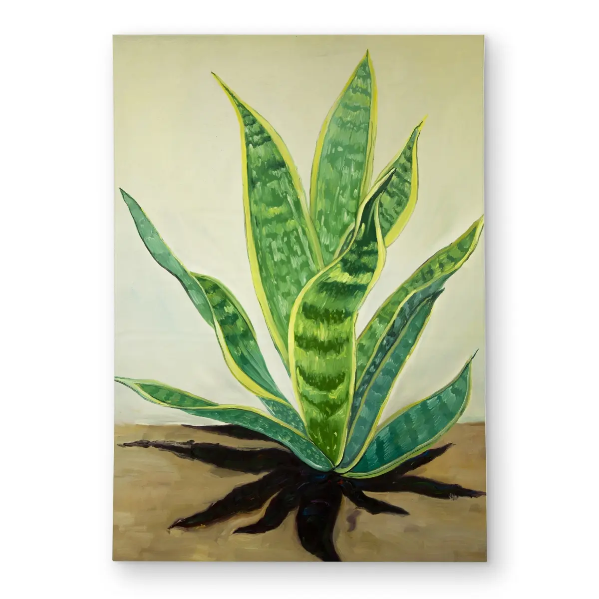 360 stand 5x7 ft. Rectangle Botanical Area Rug - Succulent Mother-in-Law's Tongue Design, Green Floral Area Rug for Outdoor Home Decor, Botanical Area Rugs