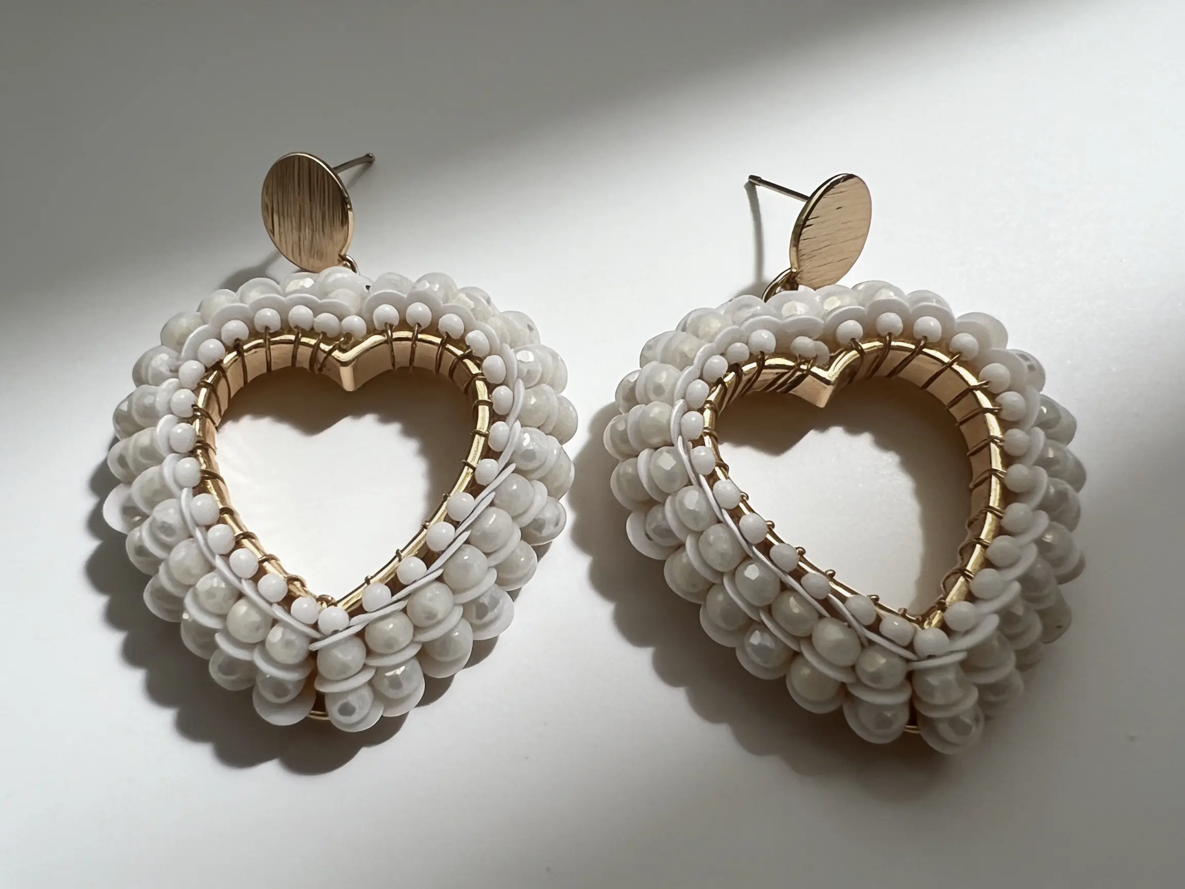 Beading Drop Earrings, Elegant Heart-Shaped, St, Daily