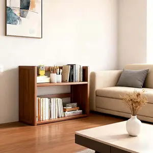 Multi-Layer Wood Bookshelf with Reinforced Back Panel, Space-Saving Storage Rack for Dormitory, Office, Home, Easy Assembly, Durable Design, Home Office Furniture