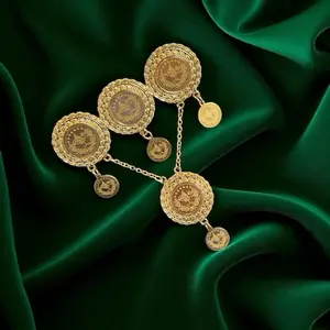 Sanjal four coins brooch