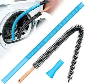 Dryer Vent Cleaner Kit - Dryer Lint Brush and Flexible Vacuum Hose Dryer Lint Vac Attachment with Universal Connector, Dryer Cleaning Tools, Suitable for Most Vacuum Cleaners