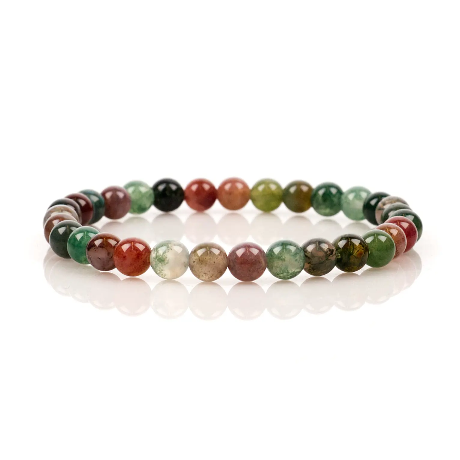 Cherry Tree Collection | Stretch Bracelet | 6mm Beads (Indian Agate)