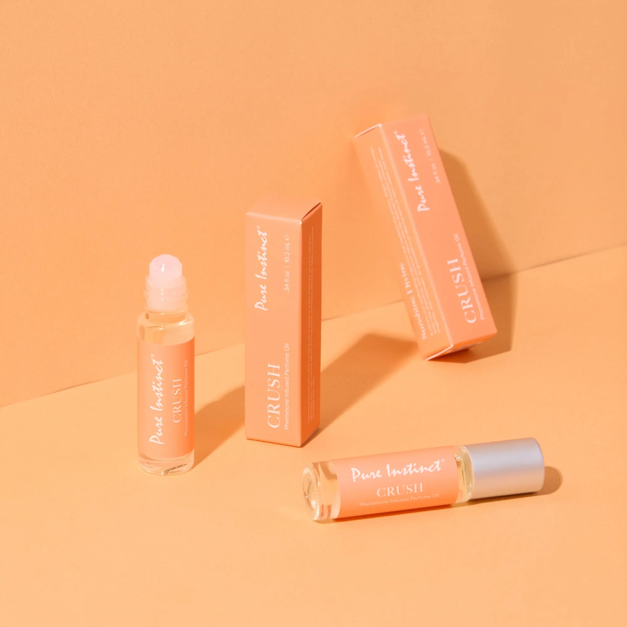 CRUSH Pheromone Perfume Roll-On Oil – Pheromone Perfume with Orange, Grapefruit, Rosewater & Amber