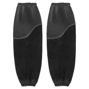 Flame Resistant Welding Sleeve For Heavy Duty Protection In Cowhide Leather And FR Cotton, Industrial Arm Guard, Arc Welding Safety Gear, Heat Resistant Shield, Durable Construction, Comfortable Fit, PPE Certified