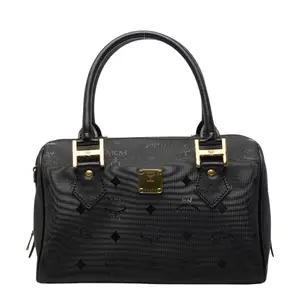 Pre-owned MCM Nylon Shoulder Bags Visetos Monogram Leather Handbag