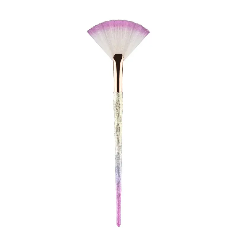 Small pink fan brush