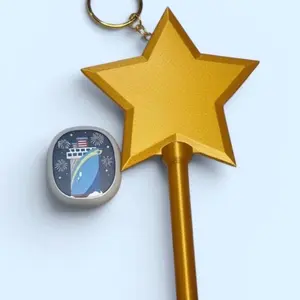 Custom Multi-Color Princess Wand MagicBand Plus Keychain, Home Decor Refrigerator Magnet, Gift Idea