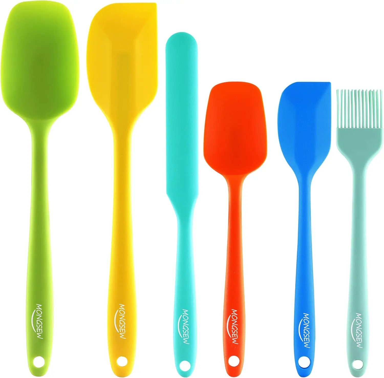 Silicone Spatula Set, 6 Counts/set Baking Tool Set, Heat Resistant Non Stick Cooking Tools for Baking & Mixing, Fully Wrapped and Integrated, Kitchen Utensils & Gadgets, High Temperature Resistant and Can Be Used At 230°