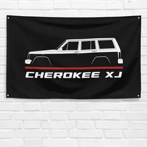 For Jeep Cherokee XJ 1983-2001 Car Enthusiast 3x5 ft Flag Gift Banner Decor Print Ornaments