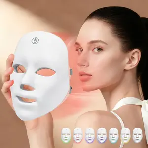 2026 New 7 Color Light Facial Mask, Home Photon Skincare Beauty Glow Mask, Face Lifting Mask, Anti-Wrinkle Acne Treatment, USB Charging, Led Mask, Ideal Gift for Women