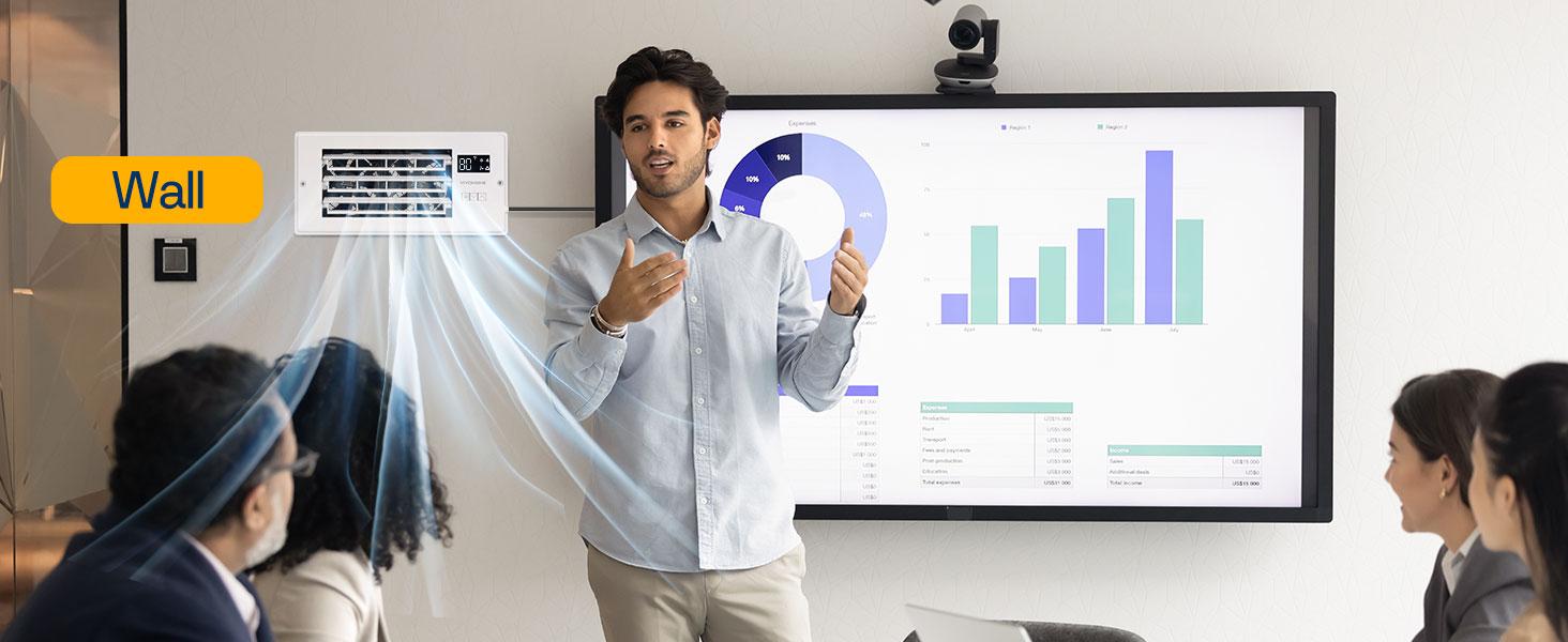 VIVOHOME Register Booster Fan WIFI App & Remote Control - With Adjustable Louver - Smart Thermostat & 10-Speed - AC Vent Fan for Floor, Ceiling, Wall - Quiet Operation (White)