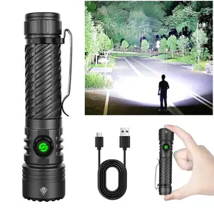 Rechargeable Ultra Bright Flashlight 5000 Lumens Strong Light Portable Outdoor Camping Flashlight Home Ultra Long Endurance Lighting Six Modes