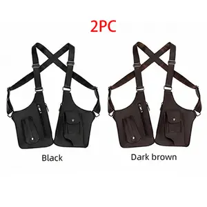 2PCS  Adjustable Underarm Shoulder Bag for Men and Women   Seven colors for you to choose from- Anti-theft Hidden Storage for Cell Phones and Other Hunting and Outdoor Gear, Premium Leather，Christmas first choice， best holiday gift