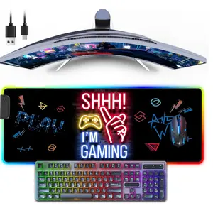 30rgb Gaming Mouse Pad, Large Size, Colorful Office & Gaming Mouse Mat, Non-Slip Rubber, Washable Desk Protector, Ideal Holiday Gift, Gaming Mousepad