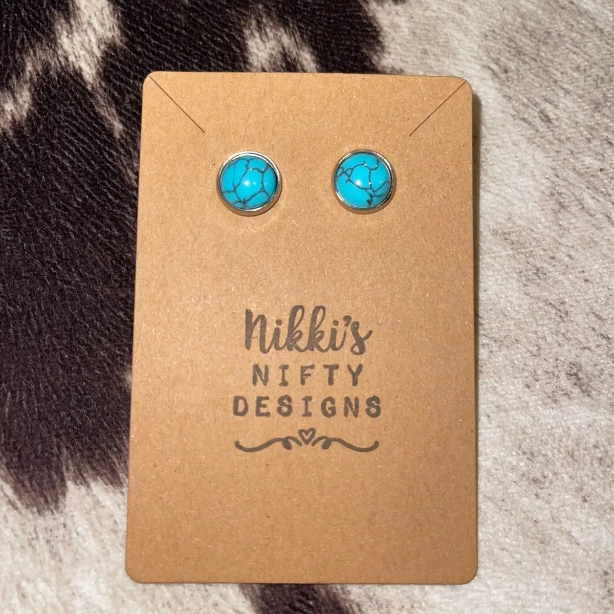 Turquoise gemstone geometric stud earrings set Turquoise gemstone geometric stud earrings set
