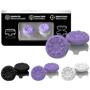Pro Gaming Thumbsticks For PS4 & PS5, Superior Precision, Anti slip, Comfort, 1 High-Rise 1 Mid-Rise, Controller/Gamepad accessories, Stick, Purple Console Joystick Grip