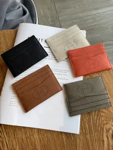 Ultra-Thin First Layer Cowhide Card Holder, Multi-Card Slot Document Storage, Anti-Magnetic, Hollow Design Unisex