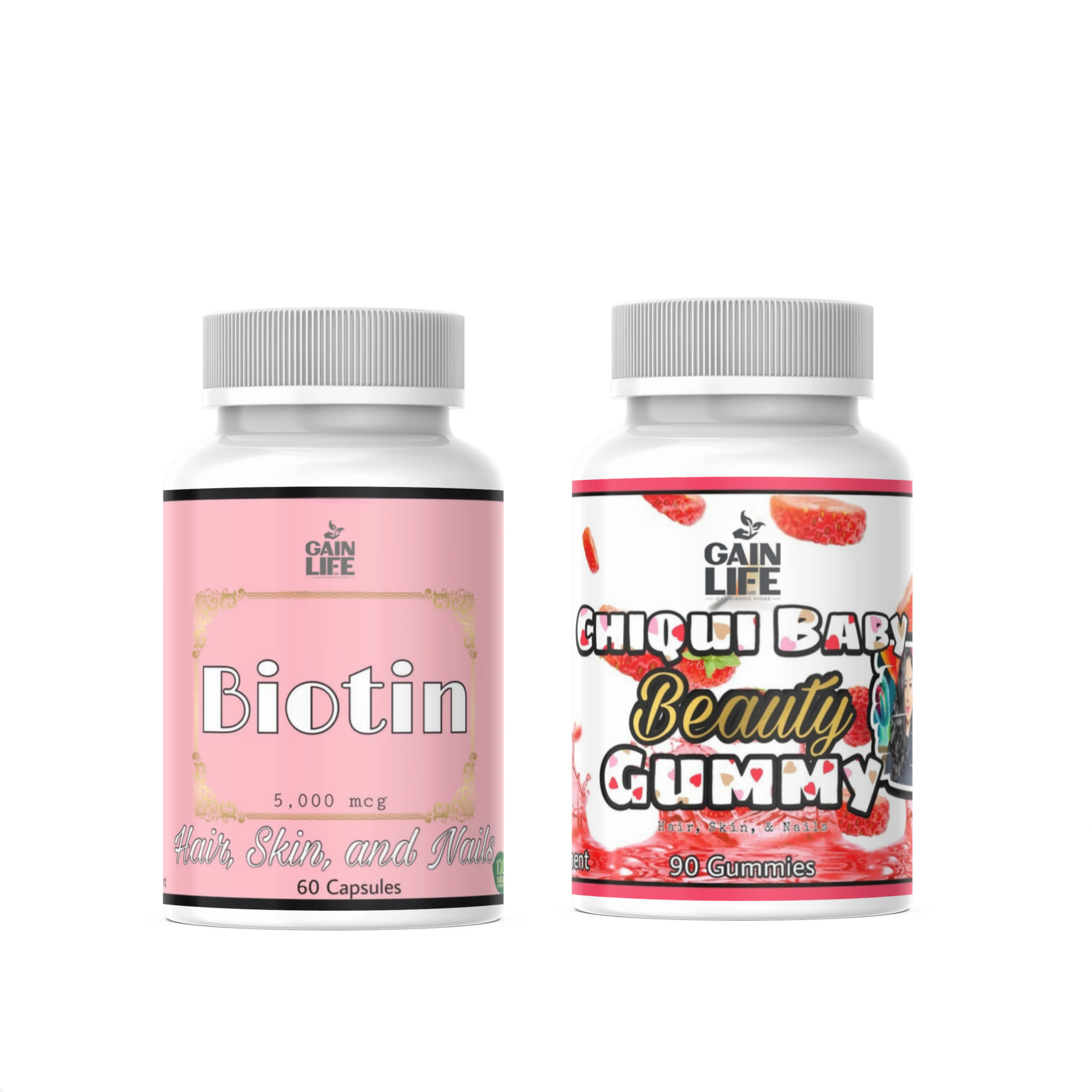 Gain Life Duo Biotin Vitamin & Biotin Gummy Vitamin Daily Dietary Supplement Gain Life Duo Biotin Vitamin & Biotin Gummy Vitamin Daily Dietary Supplement