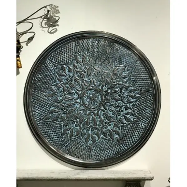 Metrotex Designs 64046 Tangier Hand-Embossed Bronze Wall Medallion, Home Decor Hanging Room Decor Piece
