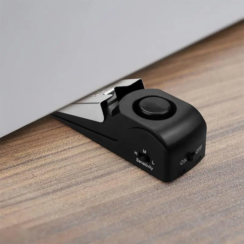 Door Stopper Security Alarm, Battery Required Portable Entrance Alert Door Stop Alarm for Travel Home Apartment House, Motion Sensor, Safety (Without Battery), Mini Travel Products, Traveling Gadgets, Wireless Indoor Security, Personal Safety Alarm