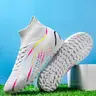High Top Football Shoes, Lace-up Soccer Shoes, Football Cleats, Turf Shoes, Football Field Boots, Non-slip Football Training Shoes, Professional Football Shoes for All Seasons, Soccer Footwear