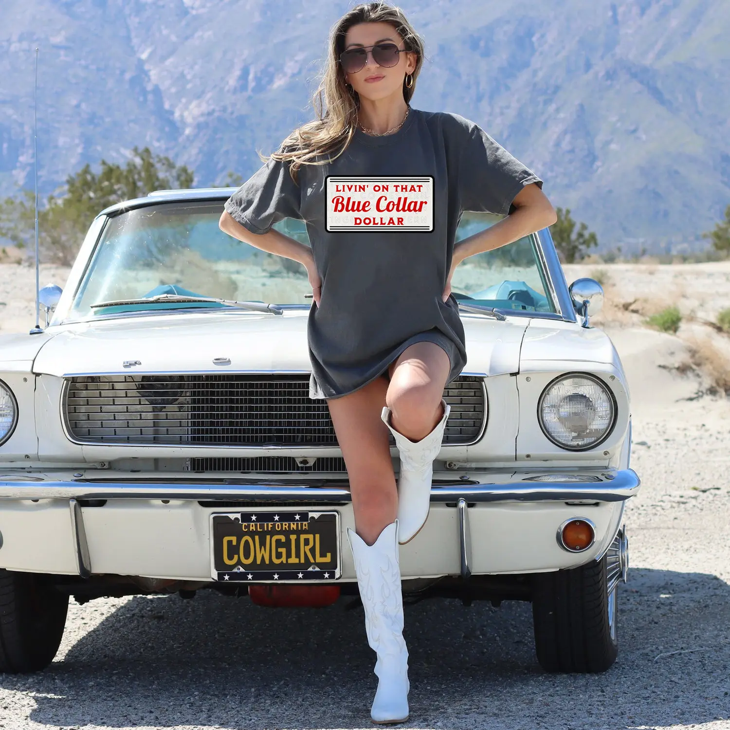 Livin on That Blue Collar Dollar T-shirt. Western Cowboy Graphic Tee, Western Trendy Western, Country Shirt, Unisex Shirt AE9P9